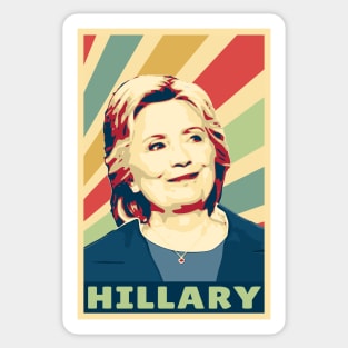 Hillary Clinton Vintage Colors Sticker